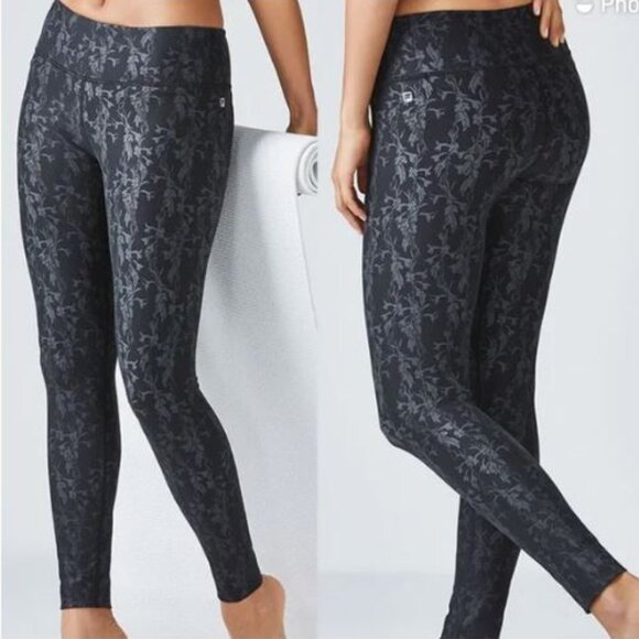 Fabletics Mid-Rise Printed PowerHold Leggings - Picture 1 of 5